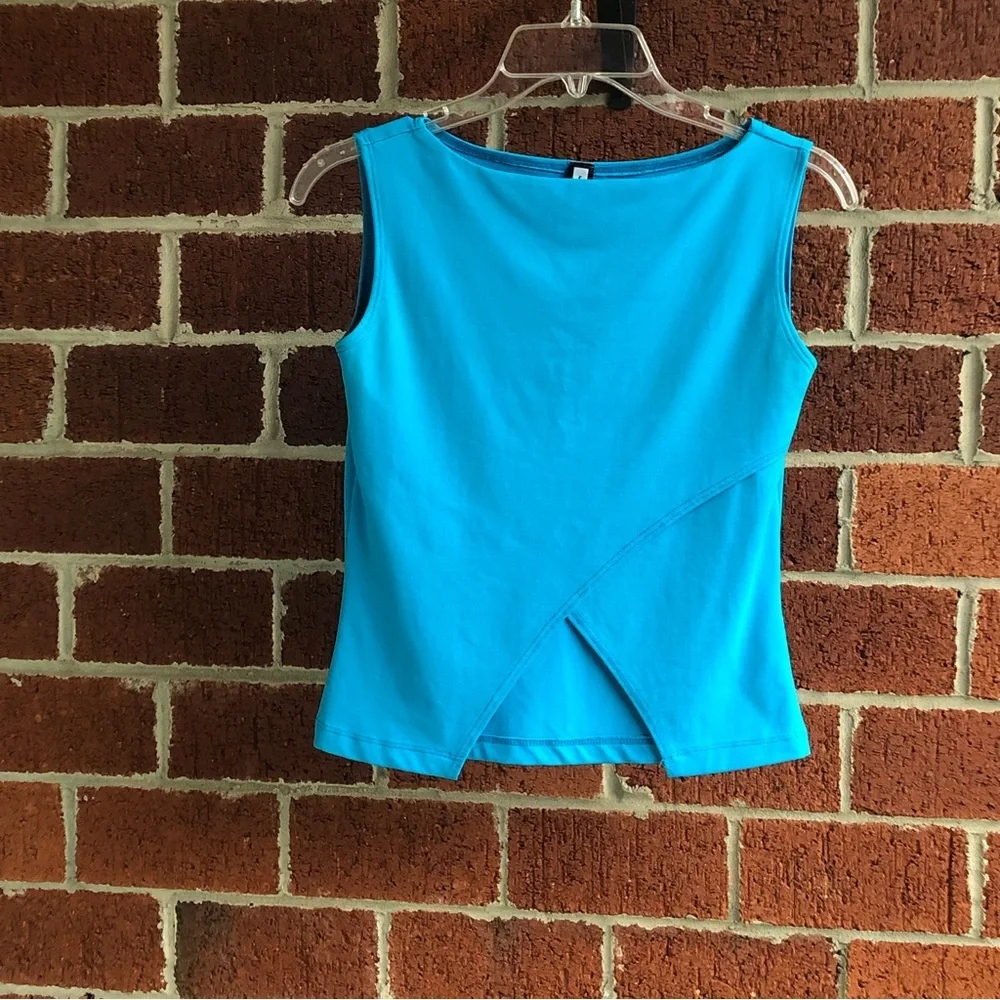 Forever 21 blue top w/belly button cut out Size L —#086 - Picture 11 of 13